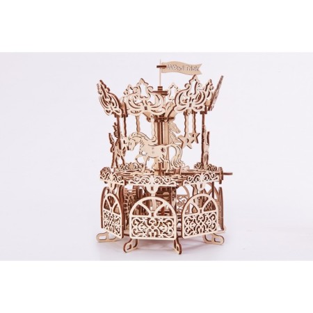 Mechanical 3D puzzle made of wood, Wood Trick, Carousel-4