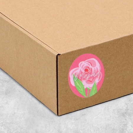 Stickers for gifts and flowers "March 8", 9 x 16 cm-2