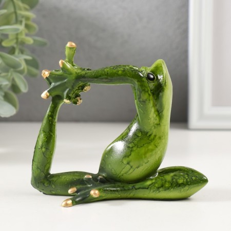Souvenir Polystone "Frog - Yoga" 9.5x6x11 cm-3