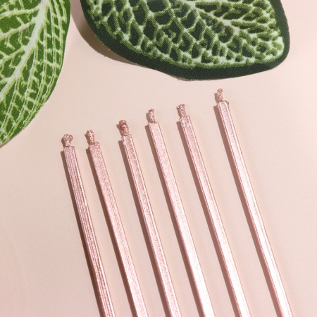 Set of candles in the cake, 6 pieces "Pink metallic", 15 cm-2