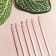 Set of candles in the cake, 6 pieces "Pink metallic", 15 cm