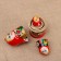 The nesting doll 3 puppet "Dasha" with God's cow, 11cm, manual painting.