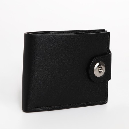 Male purse on a magnet, black color