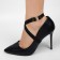 Shoe strap, textile, 43 ± 0.5 cm, 15 mm, 2 pcs, black color