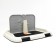 Dog toilet 46.5 x 35.5 x 5.5 cm, with a wall, a removable grille and a column, black