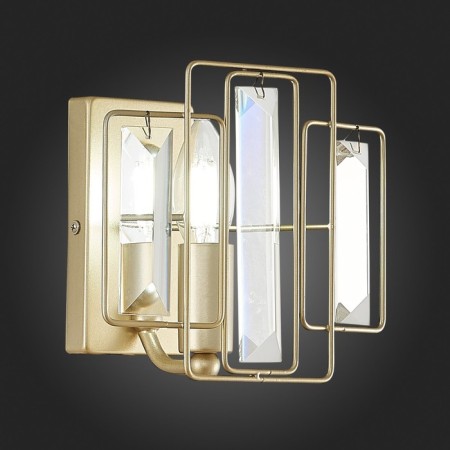 Wall lamp EVOLUCE. Sle103401-01. Giano. 1x40 W, E14, 19x17 cm, Shampan-1