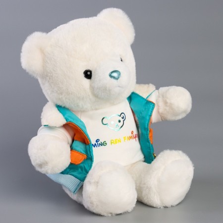 Soft toy "Little Friend", Bear in a blue jacket-3