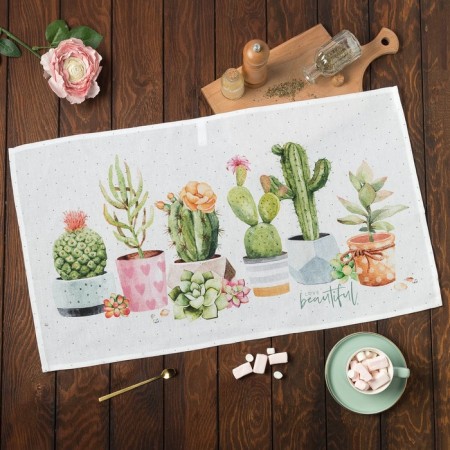 Towel "Ethel" Cacti 40x73 cm, 100% cotton, moured 160 g/m2