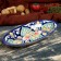 The herdgehog of Rishtan ceramics "Flowers", 24 cm, blue, mix