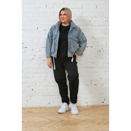 Women's jacket, size 56, blue color-3