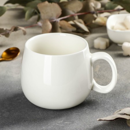 Porcelain mug Wilmax England, 400 ml, white color