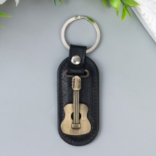 Keychain to the leatherette, metal 