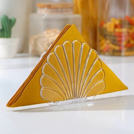 Napkin "shell", 13 × 2.5 × 10 cm, transparent-1