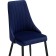 Chair on a metal frame Metal/velor, black/blue 49x60x95 cm