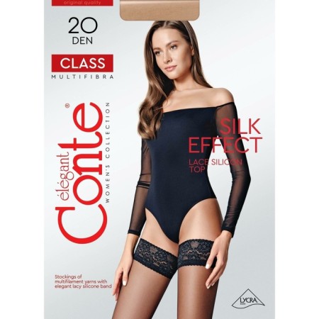 Stockings female Class, size 23-25, Bianco color-1