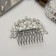 Hair crest "Safyan" flowers, 7x8 cm, silver
