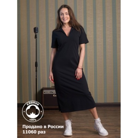 Female dress, size 56, black color