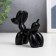 Souvenir Polystone "Air Ball - Dog" Black 8x10x4 cm