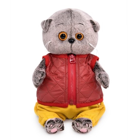 Soft toy "BABY BABY in a quilted vest", 20 cm