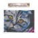 Diamond mosaic with full filling on the canvas "Cat", 15 x 21 cm