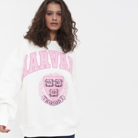 Women's sweatshirt was launched, cream color, rr One size (42-46)-1