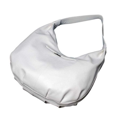 Female bag, artificial leather, white 40x13x22 cm-2
