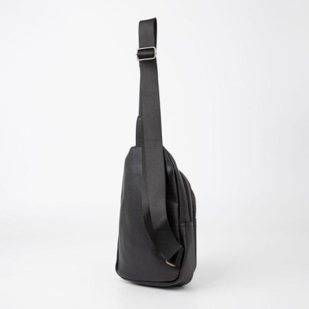 Sling bag, artificial leather, black color-1