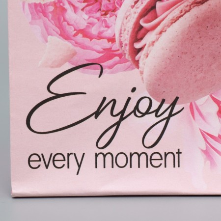 Gift package without handles "Enjoy EVERY MOMENT", 10 × 19.5 × 7 cm-4
