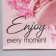 Gift package without handles "Enjoy EVERY MOMENT", 10 × 19.5 × 7 cm