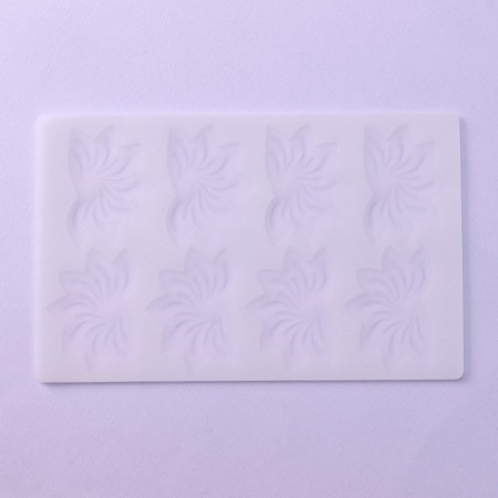 Chocolate form "Fan", silicone, 8 cells, 20 × 13 × 0.1 cm, the color is transparent-2
