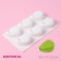 Form for mousse desserts and baking “leaflet”, silicone, 29.5 × 17 × 3.2 cm, 6 cells (8.7 × 5.5 cm), white color