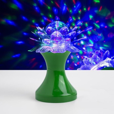 Light device "Flower" 12.5 cm, glow RGB, 220 V, green