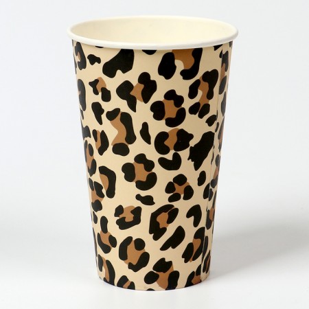 A disposable paper cup for coffee "Animal Print", 400 ml-1