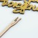 Topper wooden "Happy Birthday" Golden Datim beautifully 14.3x7 cm