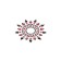 Set of stickers black + red Breast & Pubic Jewelry Crystal Staker, 2 pcs.