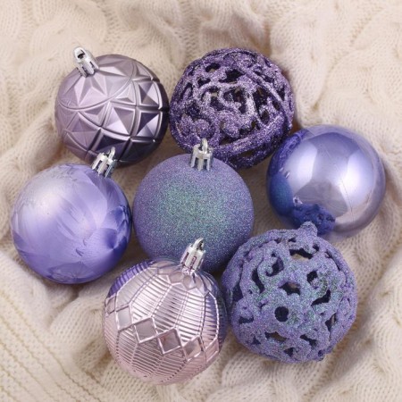 Set of balls plastic D-6 cm, 16 pcs "Care" Lilac