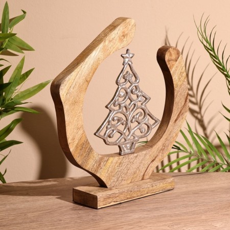 Interior souvenir in the wooden ring "Christmas tree" 33x8x34 cm