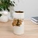 Vase Ceramics "Derk" D-9 cm H-19.5 cm, golden white