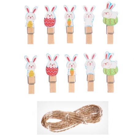 Decorative clothing “Bunnies and testicles” set 10 pcs., 1.5 × 12 × 14 cm-1