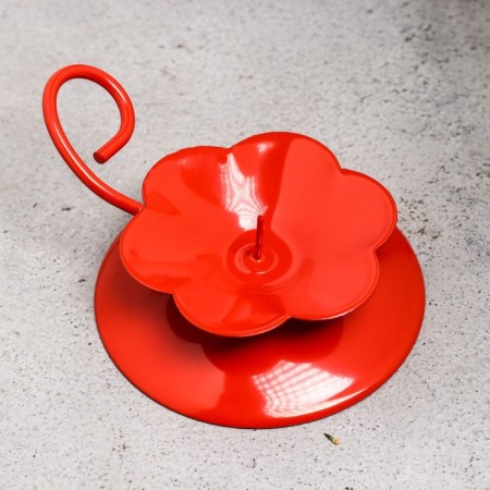 Climb "Flower N" metal per 1 candle, 9x3.5 cm, red-2