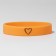 Silicone bracelet "Drawn Heart" female, orange color, 18 cm