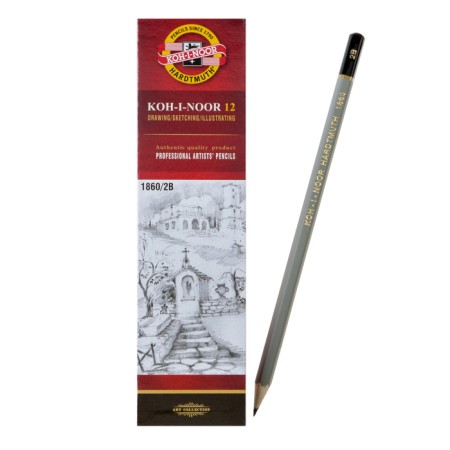 Chernographic pencil Koh-I-Noor 1860 2B Gold Star, professional