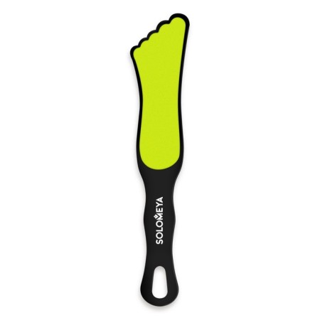 Pedicure Double -sided Pedication in the form of Solomeya foot, black with lime, 100/180 grit