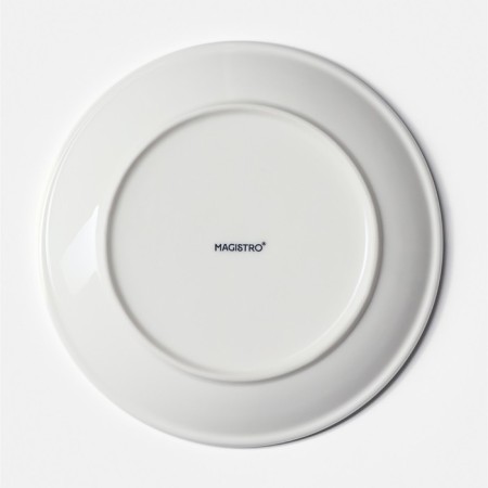 Porcelain dessert plate Magistro "Blanche", D = 20.5 cm, white color-3