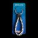 Cartage keychain, loop, black and white