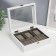 Casket wood for clock 3 divisions and jewelry "Snow White" 7.4x18x22 cm