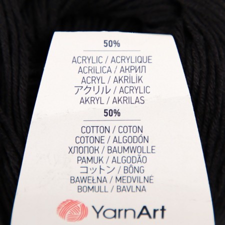 Yarn "Baby Cotton" 50% acrylic 50% cotton 165m/50g (460 black)-3