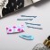 Invisible hair "Marlene" (set 10 pcs) 5 cm, blue