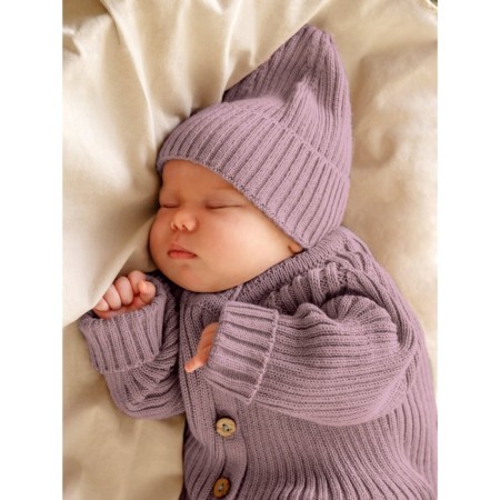 Knitted Knot Killed with a cap Amarobaby Pure Love Tot, height 62 cm, color powder-13
