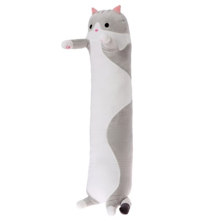 Soft toy "Cat Baton", gray color, 130 cm-1